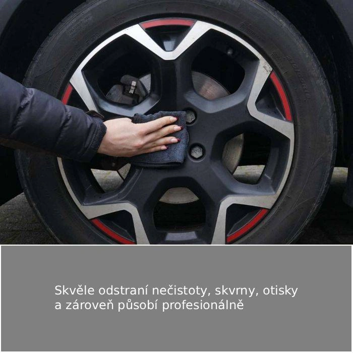 Černá utěrka z mikrovlákna