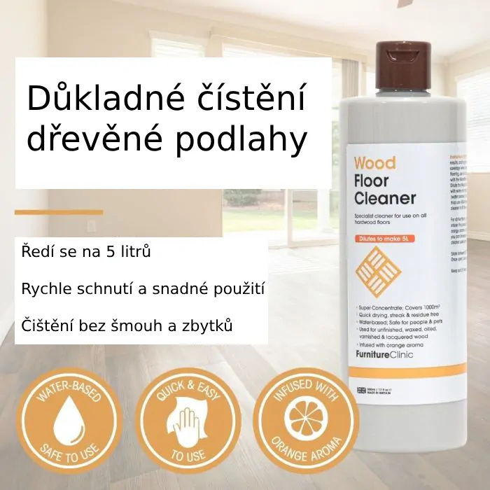 Sada na čištění a leštění dřevěných podlah