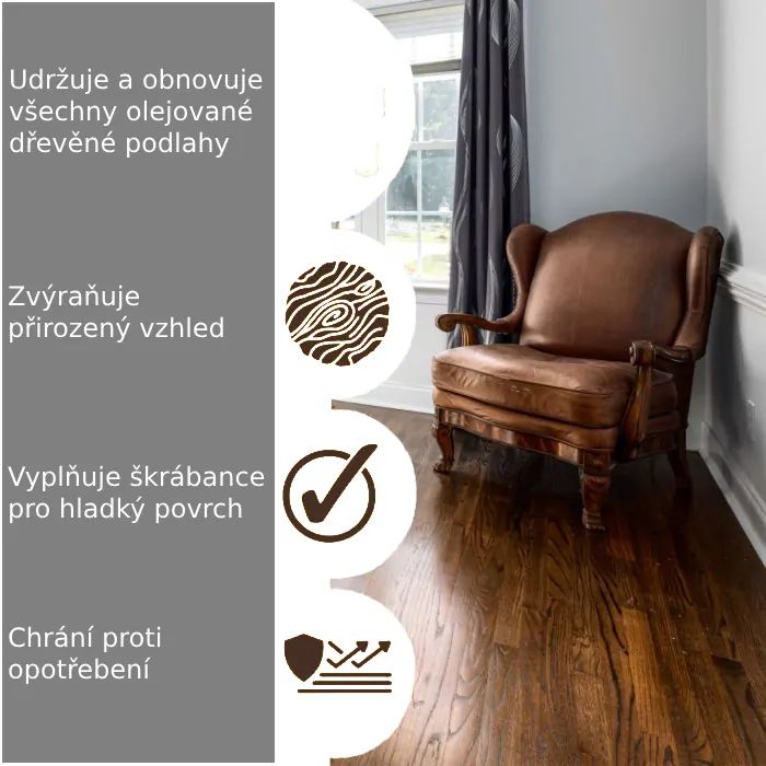 Olej na údržbu dřevěných podlah