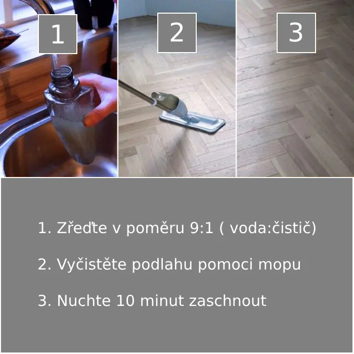 Čistič dřevěných podlah