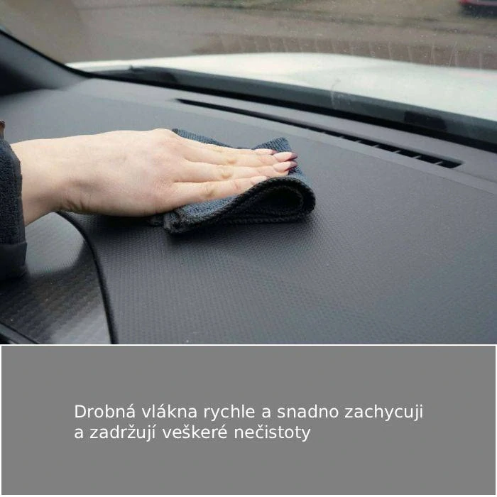 Černá utěrka z mikrovlákna