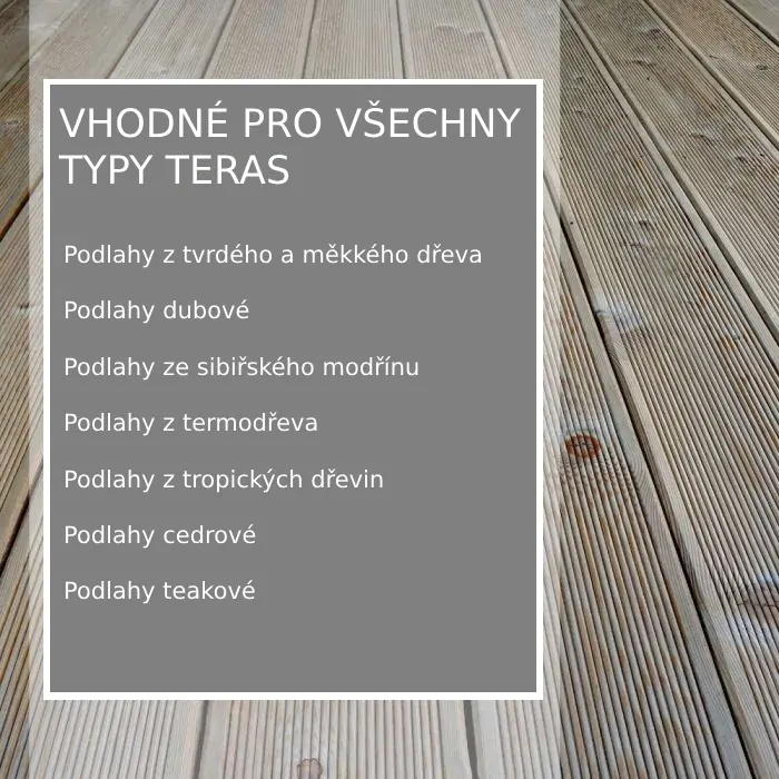 Čistič dřevěných teras