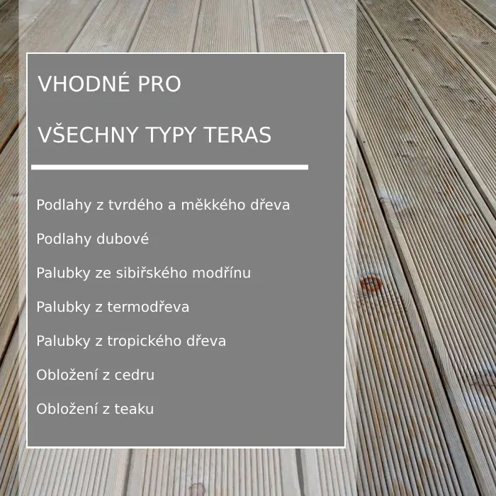 Sada terasových olejů